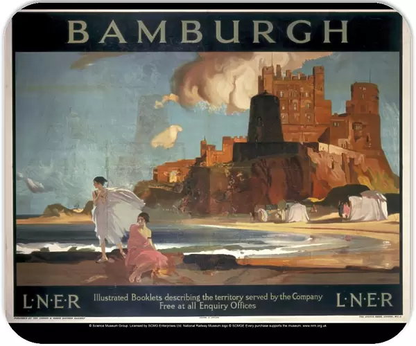 Bamburgh, LNER poster, 1925