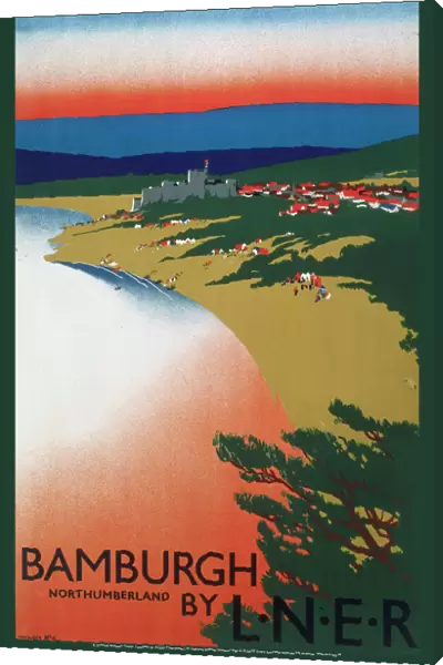 Bamburgh by LNER, LNER poster, 1936