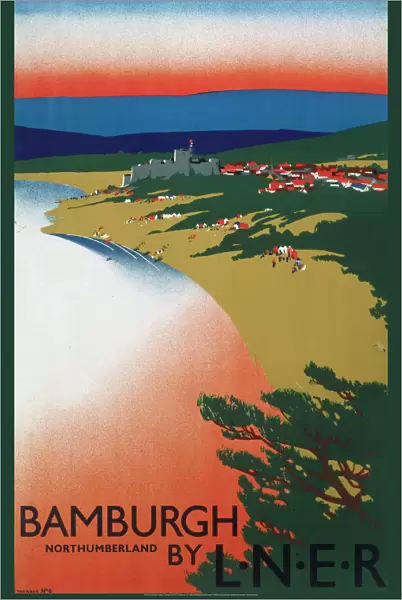 Bamburgh by LNER, LNER poster, 1936