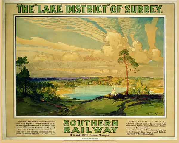 1986-8796. Poster, SR, The ' Lake District' of Surrey