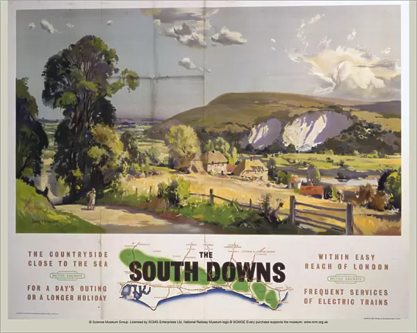 The South Downs, BR poster, after 1948