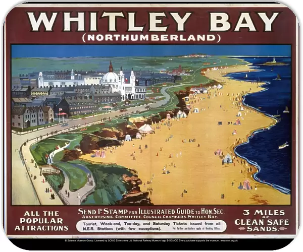 Whitley Bay, NER poster, 1900-1922