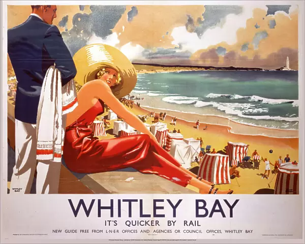 Whitley Bay, LNER poster, 1939