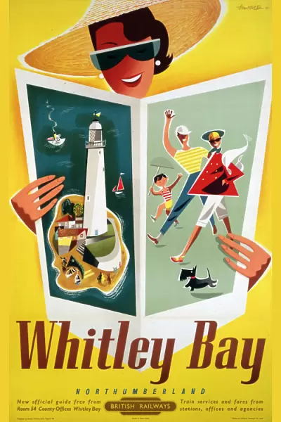Whitley Bay, BR poster, 1950-1965