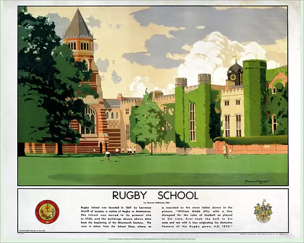 Rugby School, LMS poster, 1923-1947