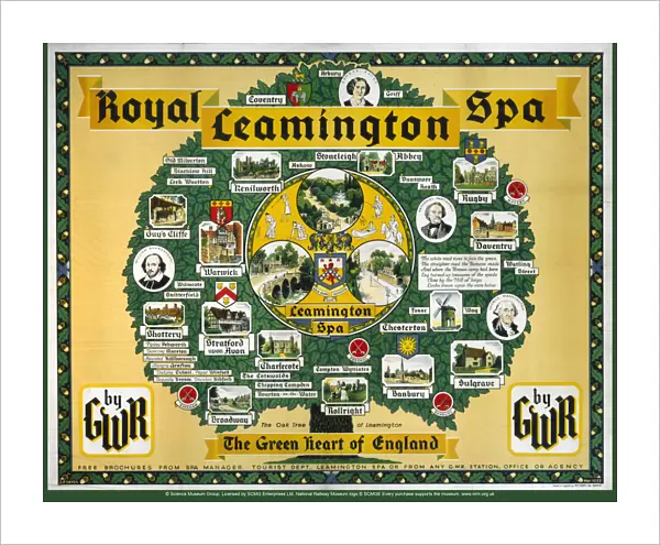 Royal Leamington Spa, GWR poster, 1933