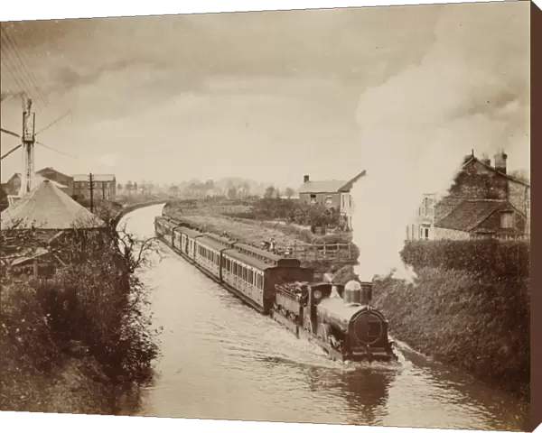 Floods at Creech Cutting, Devon, 1894