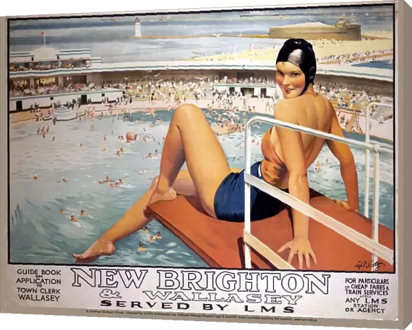 New Brighton and Wallasey, LMS poster, 1923-1947