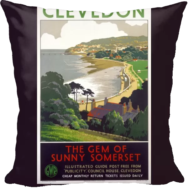 Clevedon - The Gem of Sunny Somerset, GWR poster, 1939