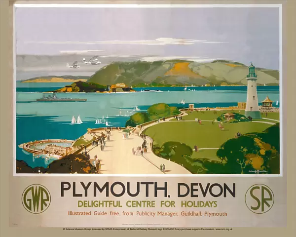 Plymouth, Devon, GWR  /  SR poster, 1938