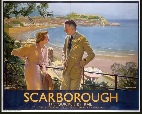Scarborough - Its Quicker By Rail, LNER poster, 1923-1947
