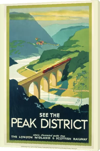 See the Peak District, LMS poster, 1923-1947