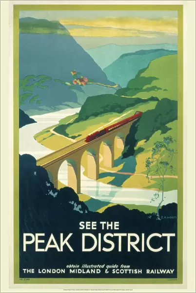 See the Peak District, LMS poster, 1923-1947
