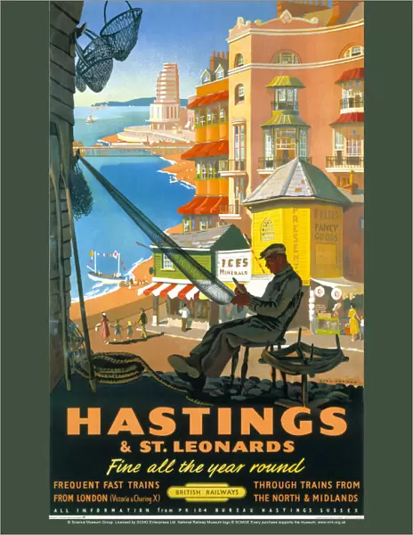Hastings & St Leonards, BR poster, 1952