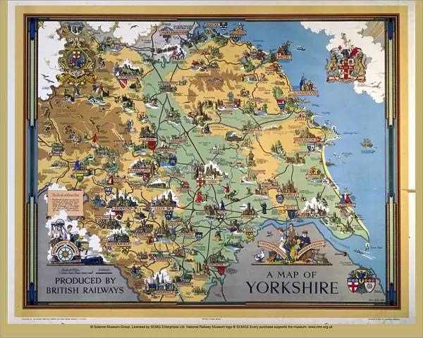 A Map of Yorkshire, BR poster, 1949