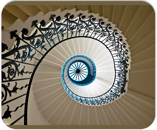 Spiral staircase at Queens House, Greenwich, London