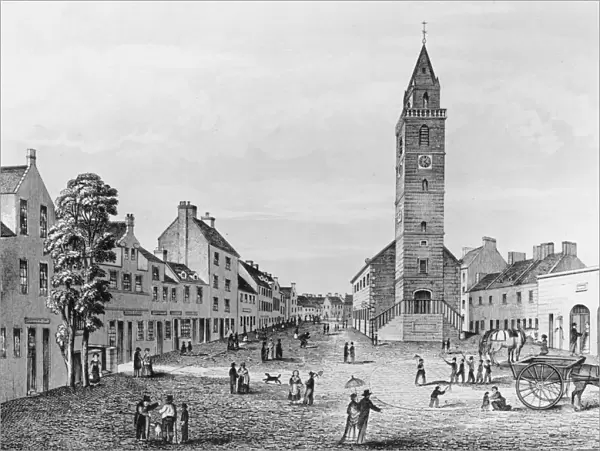 Irvine. High Street, Irvine, Ayrshire, Scotland, circa 1750