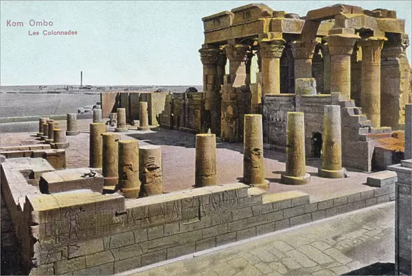 Kom Ombo. circa 1900: The ancient Egyptian temple of Kom Ombo