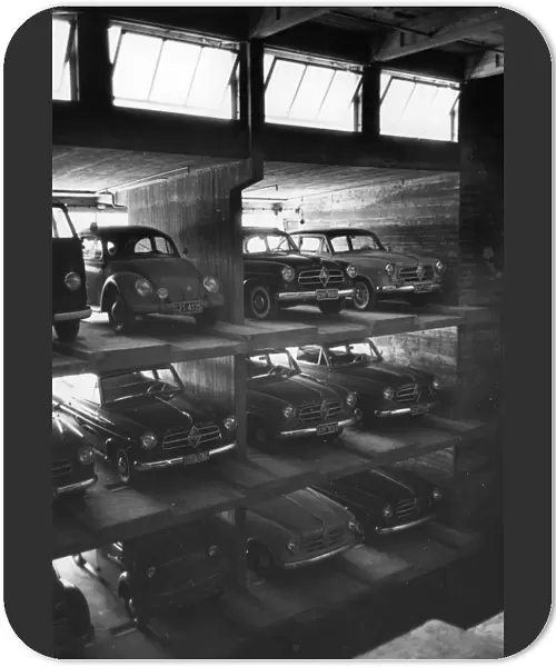 Autosilo. 4th June 1955: An Autosilo - a multi-storey ramp garage