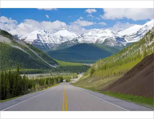 Road in the Canadian Rocky Mountains, Alberta, Canada