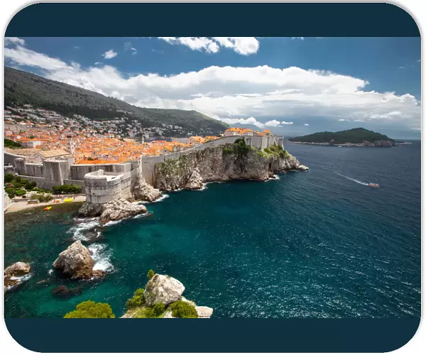 Dubrovnik. Old City of Dubrovnik (UNESCO world heritage site) located on rocks