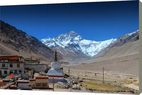 Mount Everest from Rongbuk Monastery
