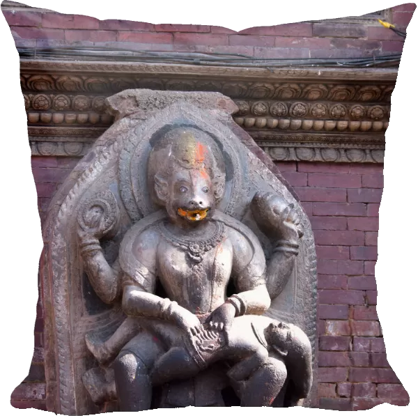 statue at Durbar Square, Patan, Kathmandu, Nepal, Asia