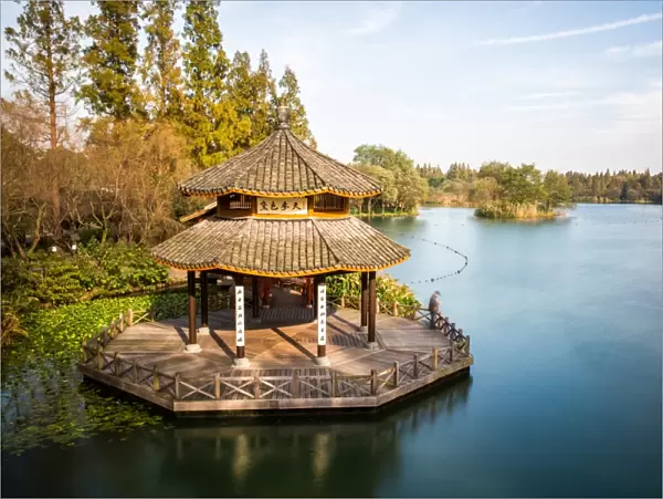 Pavilion in Maojiabu Village by West Lake, Hangzhou, China