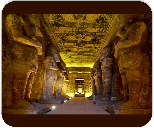 The interior of the Great Temple of Ramesses II, Abu Simbel, Egypt