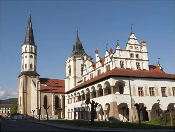 Town hall and St. James church of Levoca, Slovakia