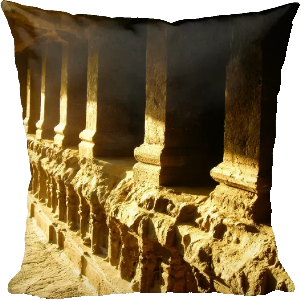 Pillars of Ellora caves at Aurangabad