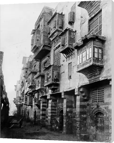 Old Cairo. circa 1880: Old buildings in the Touloun quarter of Cairo