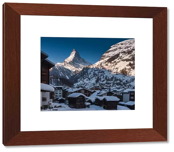 Zermatt city with Matterhorn background