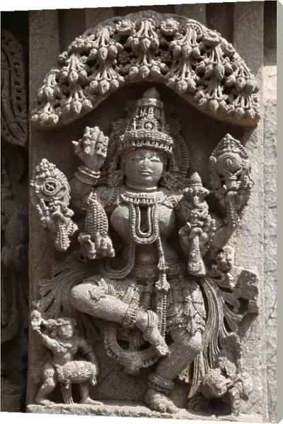 Hindu image of a deity, Kesava Temple, Keshava Temple, Hoysala style, Somnathpur, Somanathapura, Karnataka, South India, India, South Asia, Asia