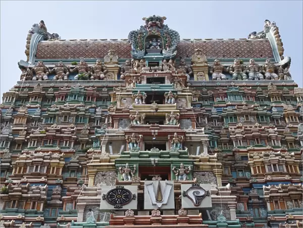 Gopuram of Srivilliputhur Vadapadrasayi temple, Srivilliputtur, Tamil Nadu, Tamilnadu, South India, India, Asia