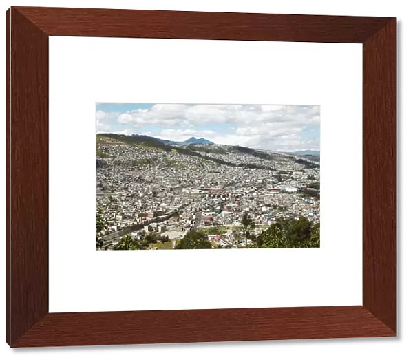 Cityscape, view from the El Panecillo hill across the New Town, Quito, Pichincha Province, Ecuador