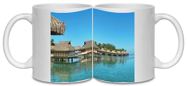 Overwater bungalows, Moorea, French Polynesia