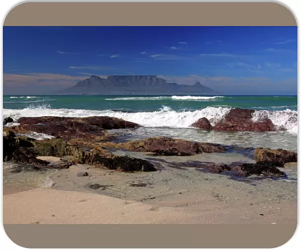 Bloubergstrand, Table Mountain at back, Cape Town, Western Cape, South Africa