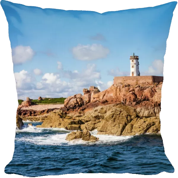 Lighthouse on the Ile de Brehat, Pink Granite Coast, Brittany, France