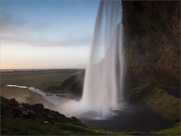 Seljalandsfoss waterfall, Porsmoerk, South Iceland, Iceland, Europe