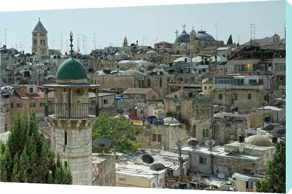 Overlooking the Old City of Jerusalem, Israel, Middle East