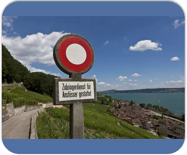 Free for residents, Twann village, Lake Bieler See, Canton Bern, Switzerland, Europe