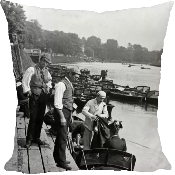 Boating. 1892: Boating at Richmond, London