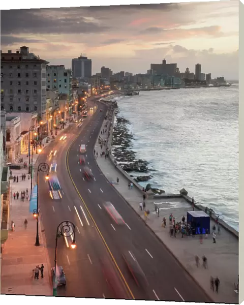The Malecon of Havana at dusk