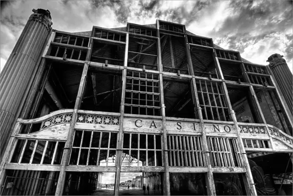 Casino. The abandoned Casino building on the boardwalk in Asbury Park, New Jersey