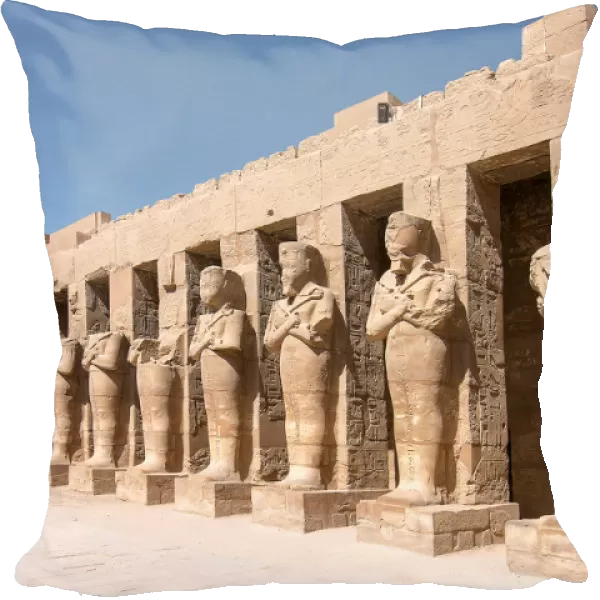 Statues of Ramses II as Osiris in Karnak Temple, Luxor, Egypt