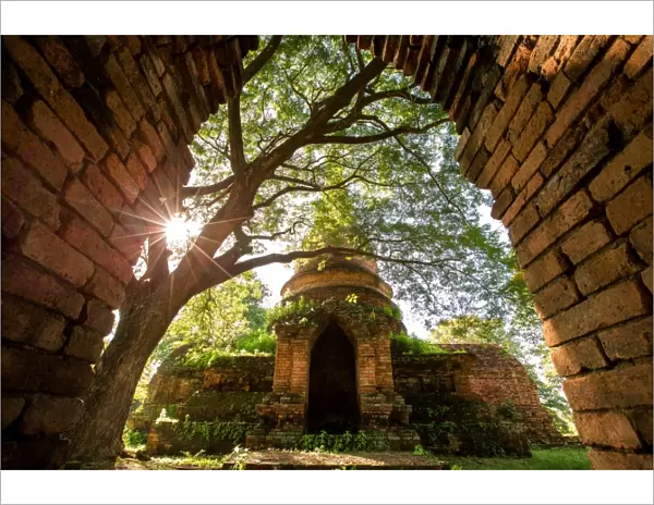World heritage Kamphaeng Phet historical park in Thailand
