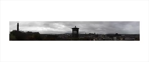 Panorama on Edinburgh, with Monuments, United Kingdom