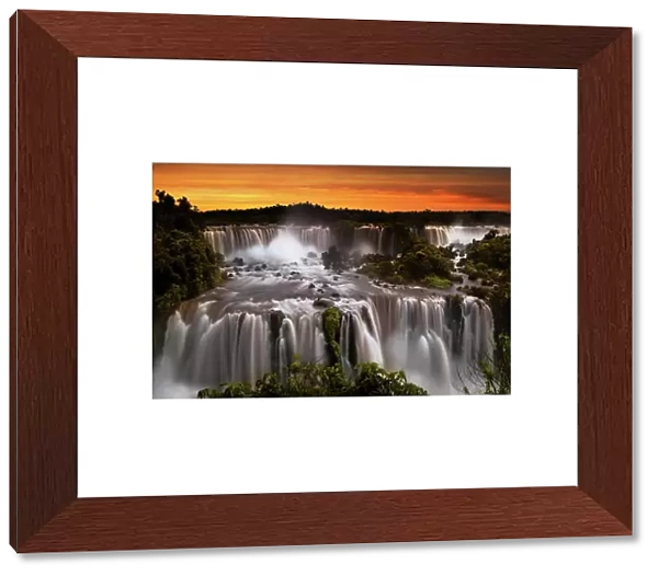 View Of Iguazu Falls From Brazilian Side, Parana State, South America