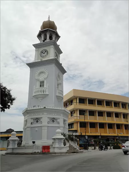 Jubilee Clock Tower, City Streets, George Town, Penang, Malaysia